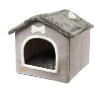 CHUNXVLI Cat Bed Dog Bed Dog Bed House Indoor Foldable Dog House Kennel Bed Pet Tent Cat Cave Bed Enclosed Warm Plush Sleeping Pet Bed For Dog Cat(38 * 48 * 44cm)
