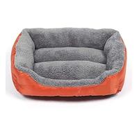 CHUNXVLI Cat Bed Dog Bed Pet Bed Dogs Bed For Small Medium Large Dogs Big Basket Pet House Waterproof Bottom Soft Fleece Warm Cat Bed Sofa House Pet Bed For Dog Cat(Orange,54 * 42cm)