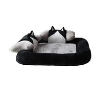 CHUNXVLI Cat Bed Dog Bed Pet Bed Orthopedic Memory Foam Dog Bed Medium Pet Nest Dog Sofa With Removable Washable Cover & Waterproof Liner Pet Bed For Dog Cat(Grey,65 * 65cm)