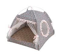 CHUNXVLI Cat Bed Dog Bed Princess Home Pet Bed For Dog Luxury Four Seasons Kennel House With Cat Cushion Bed Mats For Puppies Animal Bedding Pet Bed For Dog Cat(D,38 * 38 * 39cm)