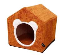CHUNXVLI Cat Bed Dog Bed Warm Pet Bed Pet House Puppy Kennel Mat For Dogs Animals Cat Kitten Nest Foldable Small Dogs Basket Cat Dog Bed Pet Bed For Dog Cat(Bruin)
