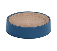 CHUNXVLI Scratching Board For Cats Round Cat Toy Scratcher Furniture Protector Corrugated Claw Board Non-slip Kitten Bed Sofa Nail Scratcher Guard Scratch Cat Scratcher For Indoor(Blue)