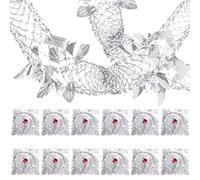 Chunyin 118 Feet Christmas Ceiling Decorations Large Size Square Foil Garlands Festive Hanging Tinsel Swirl Decoration for Xmas New Year Birthday Wedding Party Supplies(Silver)