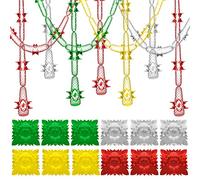 Chunyin 118 Feet Christmas Ceiling Decorations Large Size Square Foil Garlands Festive Hanging Tinsel Swirl Decoration for Xmas New Year Birthday Wedding Party Supplies(Gold, Silver, Red, Green)