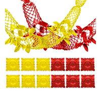 Chunyin 118 Feet Christmas Ceiling Decorations Large Size Square Foil Garlands Festive Hanging Tinsel Swirl Decoration for Xmas New Year Birthday Wedding Party Supplies(Red, Gold)