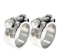 CHUNYUNGDA TT Heavy Duty Hose Clamps-Clamping Hose OD 48-51mm, Stainless Steel Solid T-Nuts, Band and Screw for 2 inch Exhaust Pipe (1.89 inch -2 inch, 2 Pack)