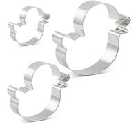 CHUNZAI Duck Cookie Cutter Set of 3 Sizes 5.1″, 3.6″, 2.2″