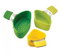 CHUNZHILAI 3 Pcs/Set Triple Divider Nest Non Stick Egg Steamer Cooking Strainers Silicone Saucepan Divider Steamer Basket Cooking Strainer Kitchen Gadgets