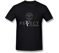 CHUNZHU Men's Roger Federer 2015 Wimble Perfect Logo T Shirt Size XL Black