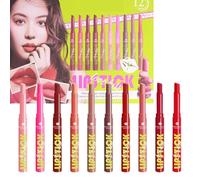CHUOZI 10 Colors Matte Lipstick Set,Long Lasting Waterproof Non Stick Cup Lip Gloss,Moisturizing Tinted Balm,Not Fade Pink Purple Wine Red for Women/Girls,Super Lustrous Stain