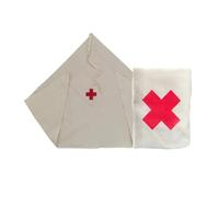 CHUOZI 2 Pack First Aid Triangular Bandage with Red Cross Sign Cotton First Aid Triangle Splint Bandages for Emergency Wound Dress Survival Kit Sprain Arm Broken Bones Support EMT Medical Training