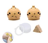 CHUOZI 2 Pack Moxa Box Portable Moxibustion Burner Holder with 50 Rolls Mini Mugwort Stick and Adhesive Sticker for Accupoint Moxa Heating Treatment Acupuncture Point Massage Pain Relief Acupuncturist