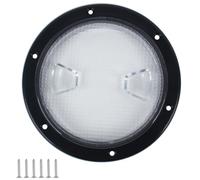 CHUOZI 6 Inch Boat Deck Plate Cover with Screws,Round Non-Slip Inspection Hatchs with Detachable Cover and Pre-Drilled Holes,Marine Access Hatch Deck Hatches for Rv Marine Boat Kayaks Yacht - White