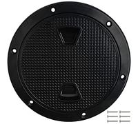 CHUOZI 7.2" Circular Non Slip Inspection Hatch - Boat Hatch Deck Plate with Detachable Cover for RV Marine Boat Kayaks Yacht - Boat Round Non Slip Inspection Hatch with Screws （Black）