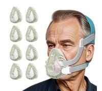 CHUOZI 8 Pack Mask Liners Compatible with Small Full Face Cover, Soft and Leak-Free Experience. Silk Cushions Pads Fit Covers, Reduce Noisy & Red Marks（Small,Gray）