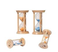 CHUOZI Creative Bamboo Fluorescent Hourglass Timer Office Home Bedroom Decoration 1/3/5/10/15/30 Minute Ambient Luminous Good Gift for Kids (Blue-1min-fluorescent)