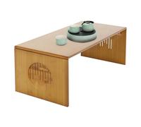 CHUOZI Folding Coffee Table Bamboo Low Tables for Sitting on The Floor, Large Size Desk with Foldable Legs for Breakfast Serving Tray Gaming Writing, Tea Room Tatami Dining (39inch)