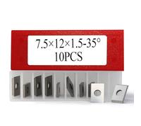 CHUOZI Indexable Rectangular Carbide Insert Grooving Knife 7.5x12x1.5mm-35° 2-Edge for Trend Titman Router Cutters、Leuco、Oertli Cutters 10 Pieces