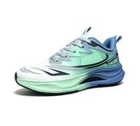 CHUOZI Men's Mesh Lightweight Fashion Sneakers, Breathable Walking Shoes,Shock-Absorbing Road-Running Size 6.5 Black Blue