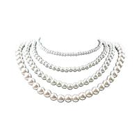 CHUOZI NINGTIANKUAJING Round Imitation Pearl Choker Necklace 4mm 6mm 8mm 10mm Wedding Pearl Necklace Brides Strand White for Women Wedding Jewelry-4mm