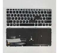 CHUOZSW Siakoocty Laptop US Layout Backlit Keyboard for HP for EliteBook 720 G1 G2 725 820 Silver frame Laptop parts