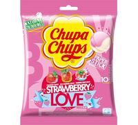 Chupa Chups 10 Strawberry Love Lollipops 120g