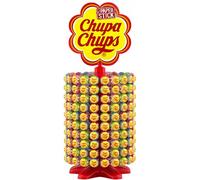Chupa Chups Assorted Lollipop Carousel, 7 Flavours of Party Sweets In Bulk - 200 Lollies