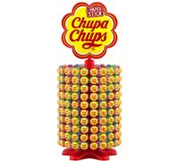 Chupa Chups Assorted Lollipop Carousel, 7 Flavours of Party Sweets In Bulk - 200 Lollies