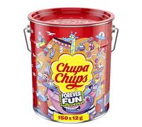 Chupa Chups Best of Lollipops Metal Canister - 150 150 Pack of 12 Rolls)