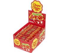Chupa Chups Cherry Stix, Fondant Filled, Chewy Party Sweets, Suitable for Vegetarians - Bulk Box Of 150 Sticks