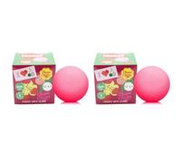 Chupa Chups Fizzing Bath Bomb - Refreshing Cherry Scent, Vegan & Natural with Essential Oils (165g) - Gentle, Safe, and Fun Bath Time Treat for Adults and Children Aged 3+ (Pack of 2)