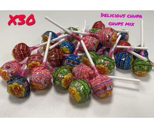 Chupa Chups Lollipops 12g Sweet Shop Kids Candy Selection Assorted 30x12g