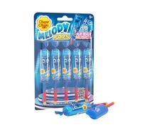 Chupa Chups Melody Pop, Blue Raspberry Flavor, Whistle Lollipops, Individually Wrapped Candy Suckers, 5 Count Pack