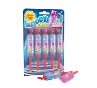 Chupa Chups Melody Pop, Strawberry Flavor, Whistle Lollipops, Individually Wrapped Candy Suckers, 5 Count Pack