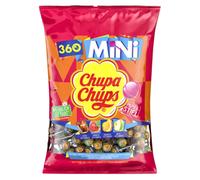 Chupa Chups Mini Lollipops 4 Varieties 360 Lollies in Refill Bag 2160g