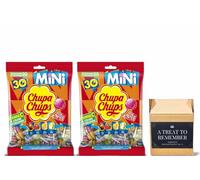Chupa Chups Mini Lollipops Variety Pack - 30 Count Bag | Fruity Flavours with Cola, Strawberry, Orange & Apple | Party & Sharing Sweets 180g (Pack of 2)