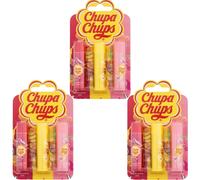 Chupa Chups Moisturising Lip Balm 4gr Mix Fruit Flavours 3 Per Pack (Pack Of 3)