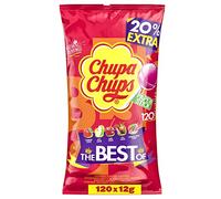 Chupa Chups Lollipops Assorted 6 Best Flavours 120 Lollies Party Bag Pack 1.44kg