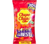 Chupa Chups Party Sweets - The Best Of Lollipop Sharing Bag (120 Lollies In 5 Flavours)