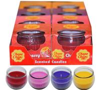 Chupa Chups Scented Candles, Glass Jar Candles Set, 85g Each, Pack of 8 with 4 Mixed Fragrances, Decorative Home Fragrance Collection