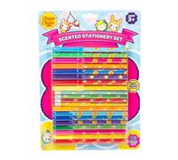Chupa Chups Scented Stationery Set | Scented Glitter Pens, Gel Pens, Felt Tips, Rubber Colouring Pencils | Back To School Stationery Set | School Supplies For Girls 3+