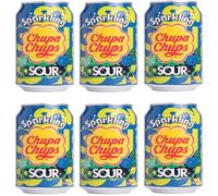 Chupa chups sparkling blueberry flavour sour 6 x 345ml