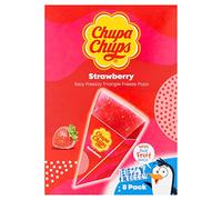 Chupa Chups Strawberry Eezy Freezy Triangle Freeze Pops 8 x 62ml (496ml)