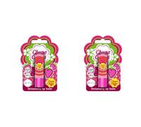 Chupa Chups Strawberry Flavour Lip Balm, Natural and Vegan Lip Balm for Kids (Pack of 2)