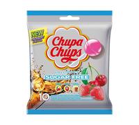 Chupa Chups Sugar Free 10 Lollies 110g Strawberry, Cola and Cherry