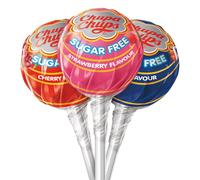 Chupa Chups Sugar Free Lollipops 3 Assorted Flavours Pack of 3 | Confectionery Sweets Candy Suckers Heat Sealed with Welari Thank You Card | (3pack) (3lollies)