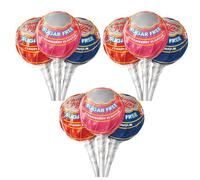 Chupa Chups Sugar Free Lollipops 3 Assorted Flavours, Pack of 9 (cola cherry strawberry) Confectionery Sweets Candy Suckers with Welari Thank You Card | (9pack)