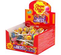 CHUPA CHUPS - The Best Of Chupa Chups Lollipop Box - 4 Classic Flavours - 50 Lollies Display Box