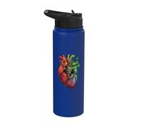 Chupacabra Heart Creepy Horror Stainless Steel Insulated Water Bottle