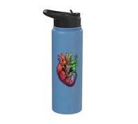 Chupacabra Heart Creepy Horror Stainless Steel Insulated Water Bottle